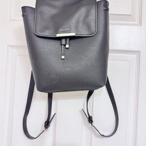GUESS Black Pebbled Backpack